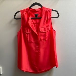 J Crew Bright Salmon/Pink Blouse